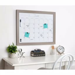 DesignOvation Beatrice Monthly Dry Erase Calendar Memo Board with Woodgrain Frame thumbnail 5
