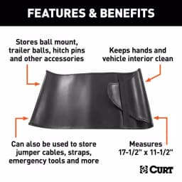 CURT Tow Pouch for Ball Mounts and Trailer Accessories, 17.5" x 11.5" thumbnail 6