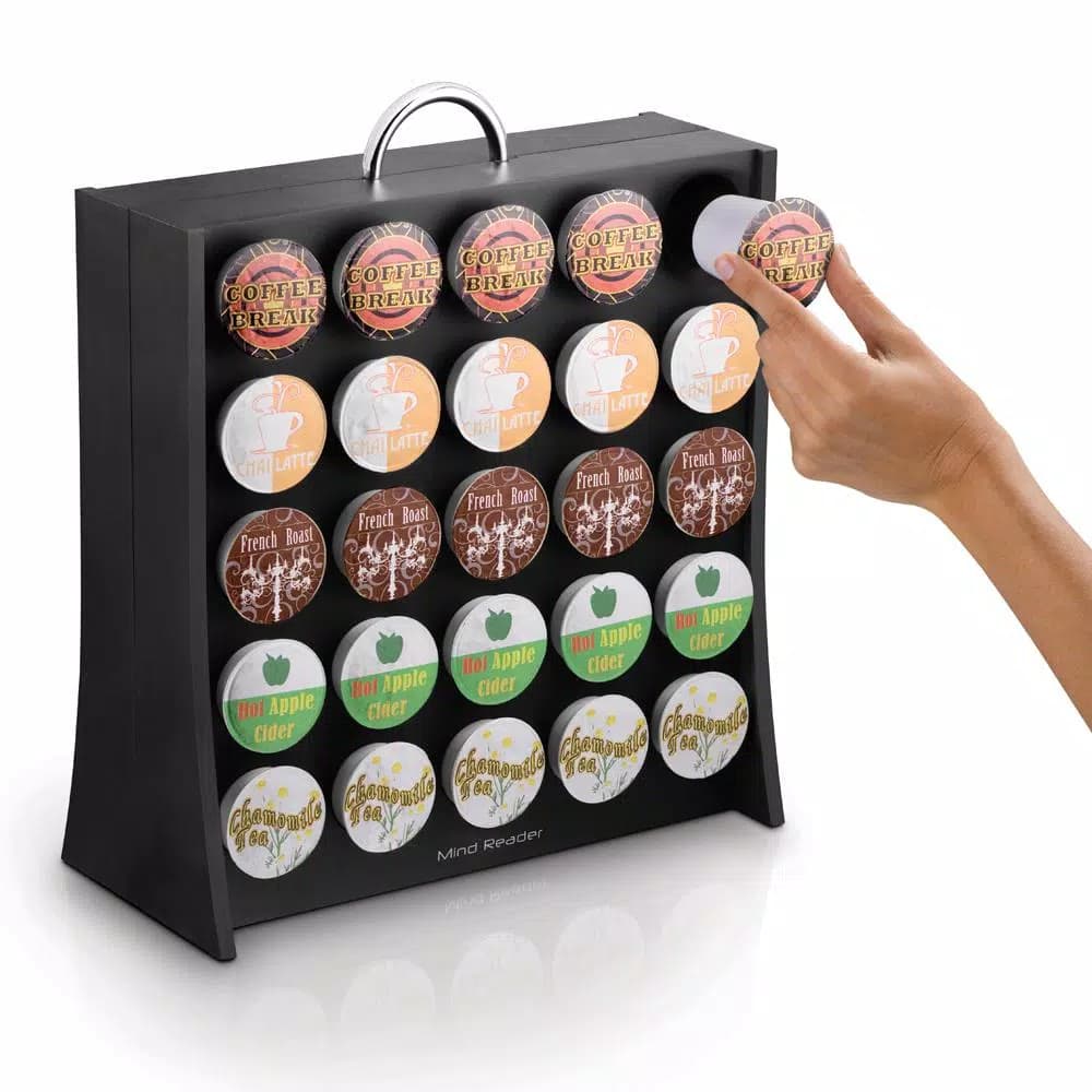 Mind Reader Wall 50-Capacity Black K-Cup Storage Rack for Keurig Coffee Makers