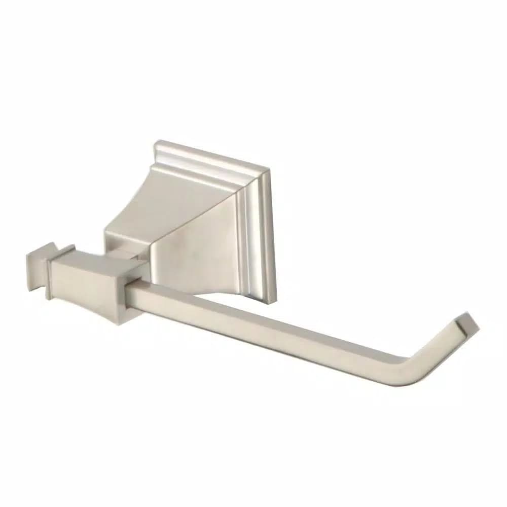 Glacier Bay Exhibit Single Post Toilet Paper Holder, Brushed Nickel