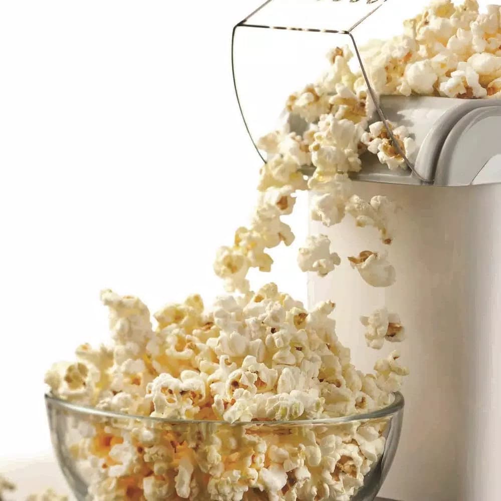 Brentwood Appliances PC-486W 1200W Hot Air Popcorn Maker, 8-Cup Capacity, White