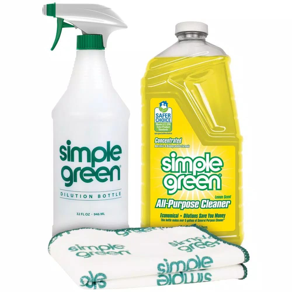 Simple Green Lemon Scent Daily Cleaning Kit, 67.6 oz All-Purpose Cleaner & Microfiber Towel
