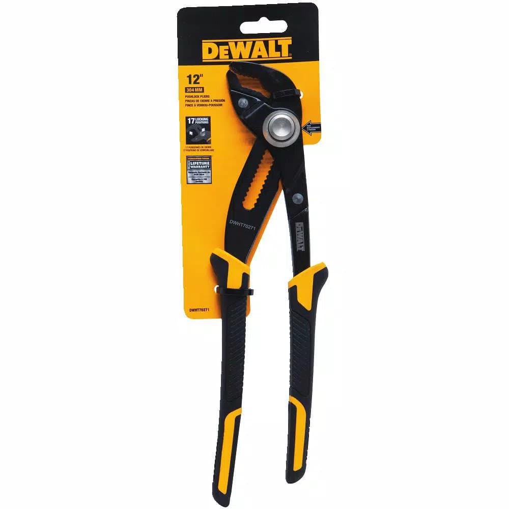 DEWALT 12 in. Pushlock Pliers with Induction Heat-Treated Jaws