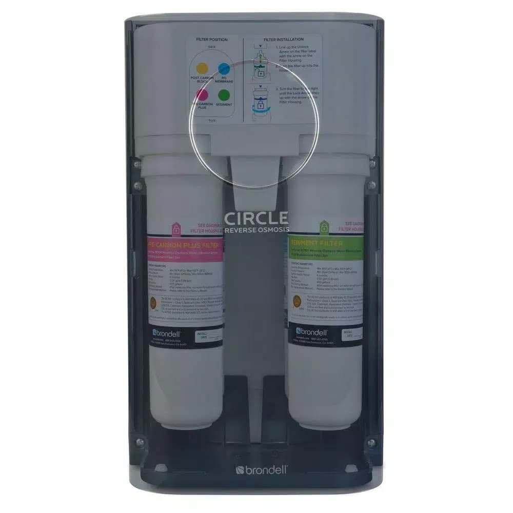 Brondell H2O+ Circle Reverse Osmosis Water Filtration System - 4-Stage High Efficiency