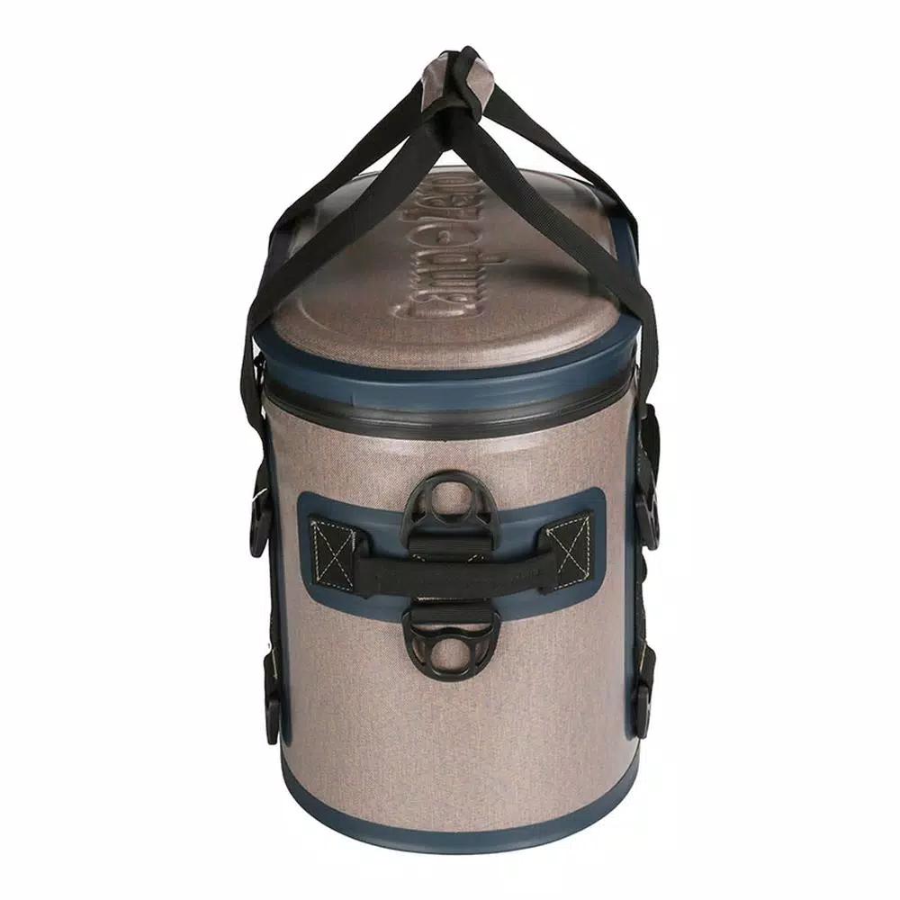 Camp-Zero 13.9 Qt. 20-Can Soft Cooler - Beige and Blue