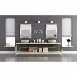 Alpine Art & Mirror Silverstone Family 29 x 35 in. Beveled Glass Contemporary Wall Mirror with Black Trim thumbnail 4