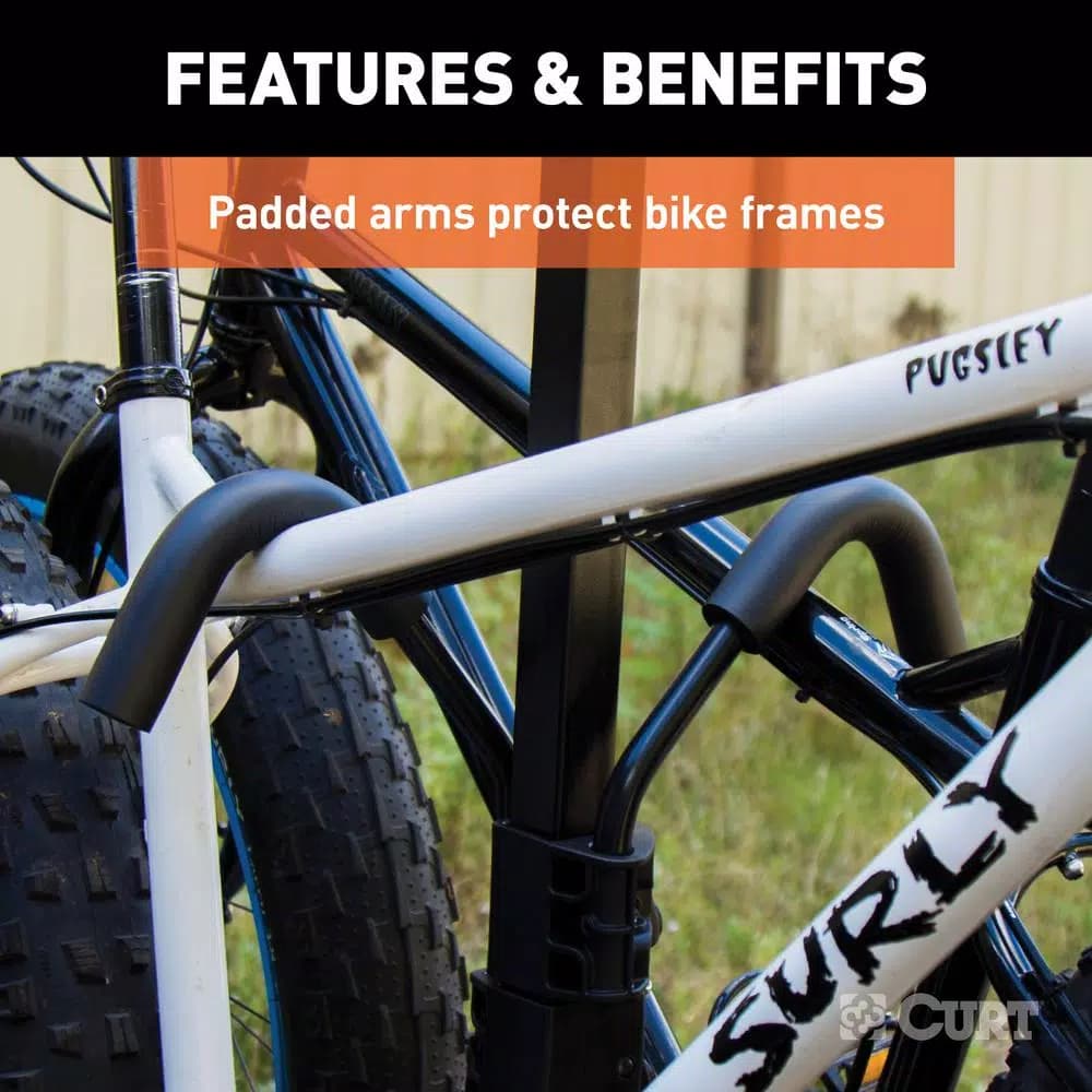 CURT 4-Bike Tray-Style Hitch-Mounted Bike Rack, 2 in. Receiver