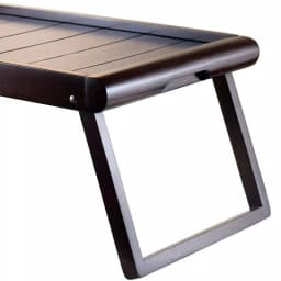 Winsome Elise Bed Tray with U-Leg Design and Wainscoting Top, Dark Espresso thumbnail 5