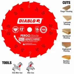 Diablo 12 in. 16-Tooth PCD Tipped Ultimate Flooring Saw Blade thumbnail 1