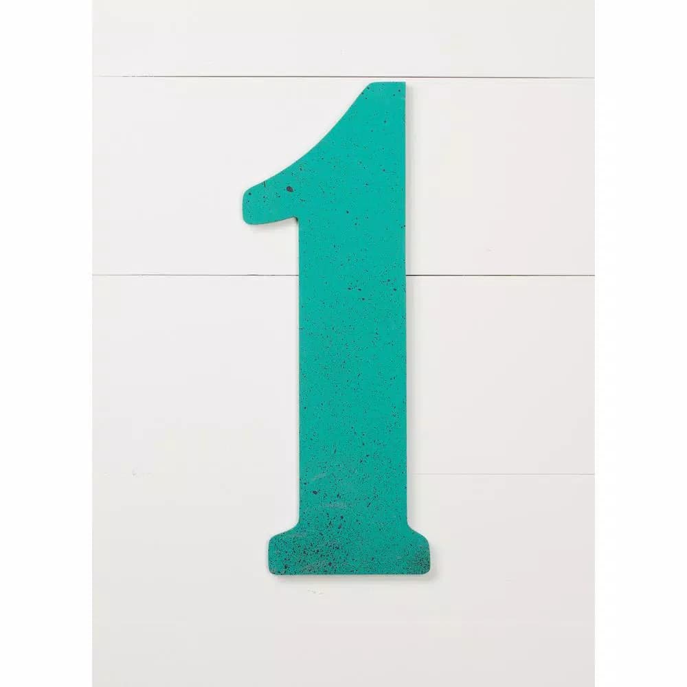Jeff McWilliams Designs 18 in. Oversized Unfinished Wood Number 1 - Industrial Wall Decor