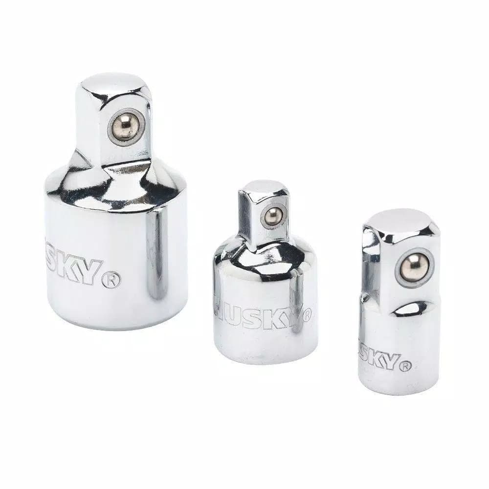 Husky 3-Piece Drive Adapter Set, 1/4 in. and 3/8 in. Drive