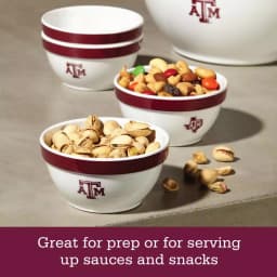 College Kitchen Collection Texas A&M Aggies 4-Piece Party Bowl Set, Maroon, 8 oz thumbnail 10