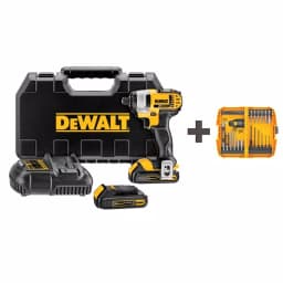 DEWALT 20V MAX Cordless 1/4 in. Impact Driver Kit with (2) 1.3Ah Batteries, Charger, Bag & 28-Piece Bit Set thumbnail 1
