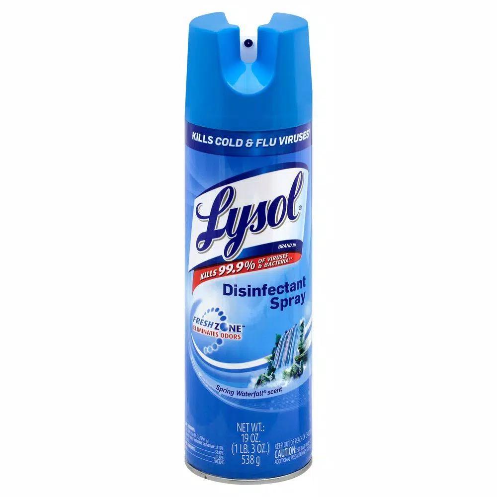 Lysol Spring Waterfall Disinfectant Spray, 19 oz (12-Pack)