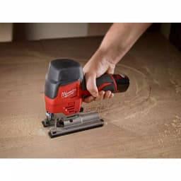 Milwaukee M12 12V Lithium-Ion Cordless Jig Saw Kit with 1.5 Ah Battery, Charger, and Tool Bag thumbnail 7