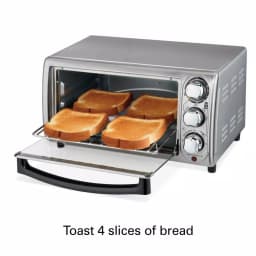 Hamilton Beach 1100-Watt 4-Slice Stainless Steel Countertop Toaster Oven thumbnail 7