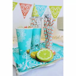 Sugar Plum Party SugarPlum Collection 32-Piece Silver and Blue Assorted Disposable Cocktail Paper Napkins thumbnail 3