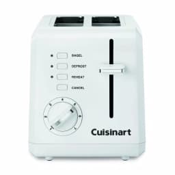 Cuisinart Compact 2-Slice White Wide Slot Toaster with Crumb Tray thumbnail 1