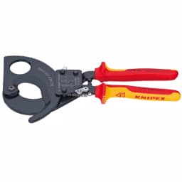 KNIPEX 11 in. Insulated 1000V Ratcheting Cable Cutters for Copper and Aluminum thumbnail 1