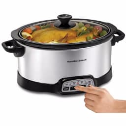 Hamilton Beach 6 Qt. Programmable Silver Slow Cooker with Temperature Settings thumbnail 2