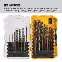 DEWALT 21-Piece Black Oxide Twist Drill Bit Set thumbnail 9