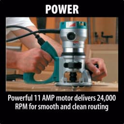 Makita RF1101 2-1/4 HP 11-Amp Variable Speed Router thumbnail 7