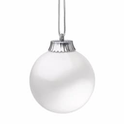 Xodus Innovations 5 in. White LED Outdoor Hanging Globe Ornament with Light Sensor and Timer thumbnail 1
