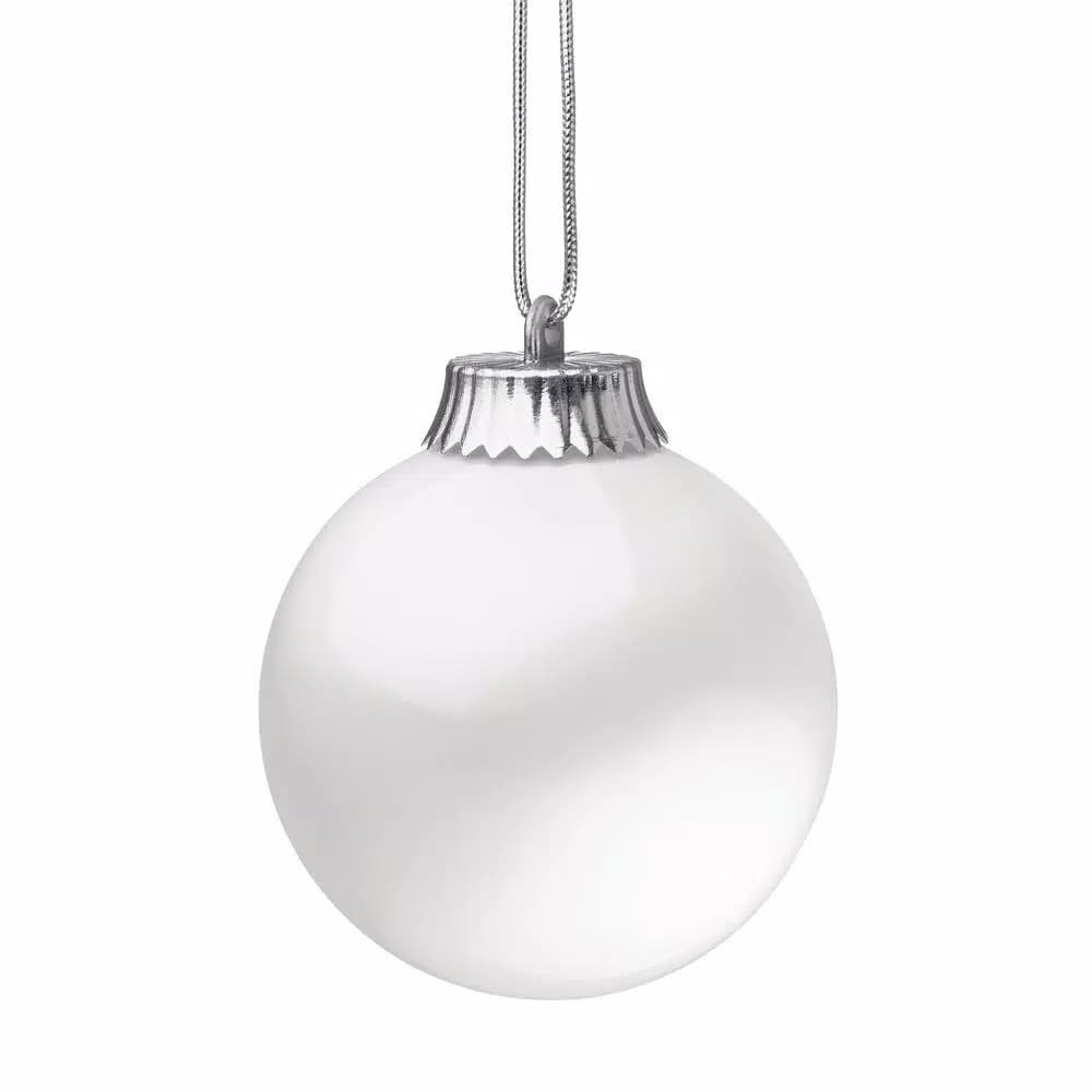 Xodus Innovations 5 in. White LED Outdoor Hanging Globe Ornament with Light Sensor and Timer