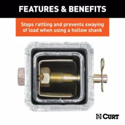 CURT Anti-Rattle Kit for 2-inch Receiver Hollow Shanks thumbnail 7