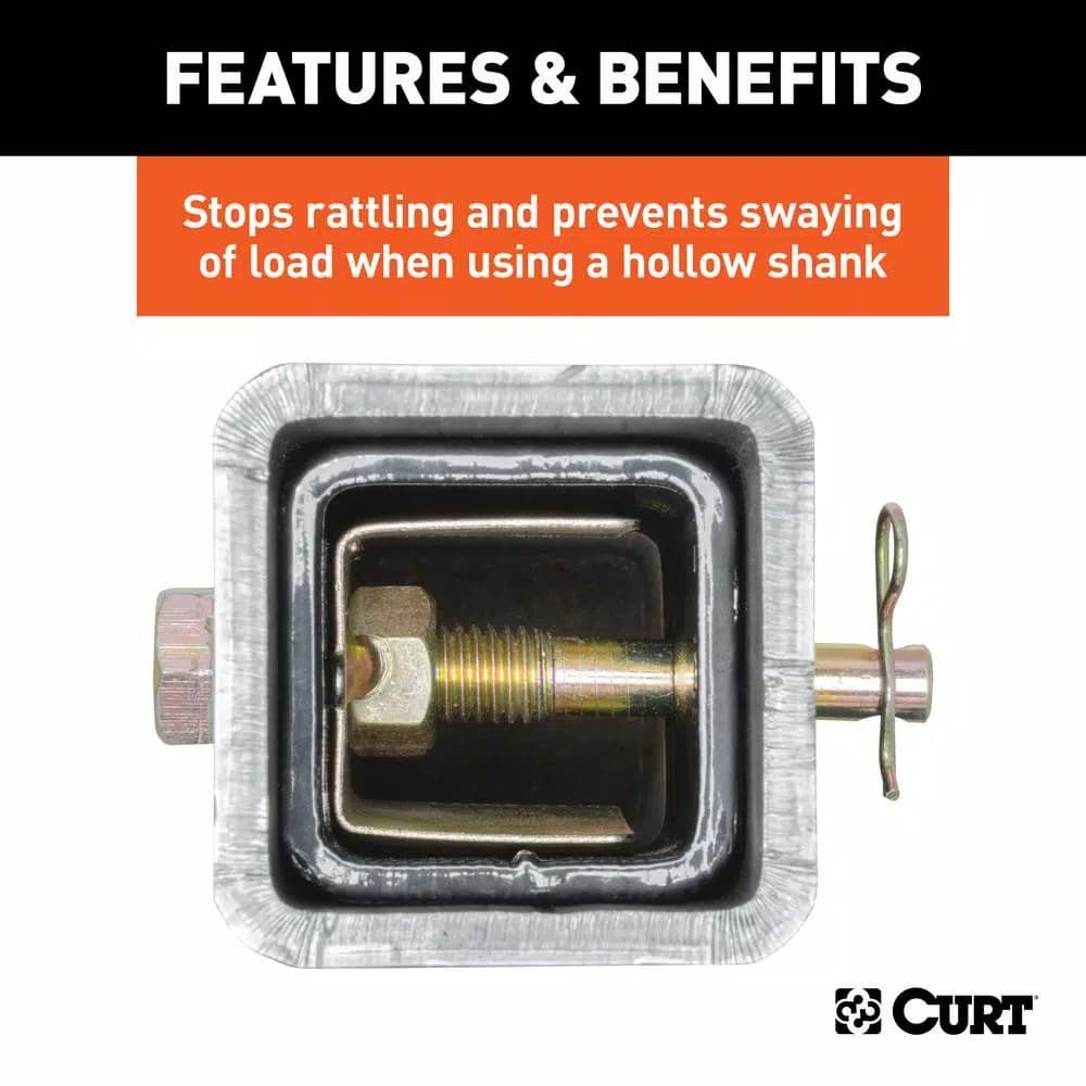 CURT Anti-Rattle Kit for 2-inch Receiver Hollow Shanks