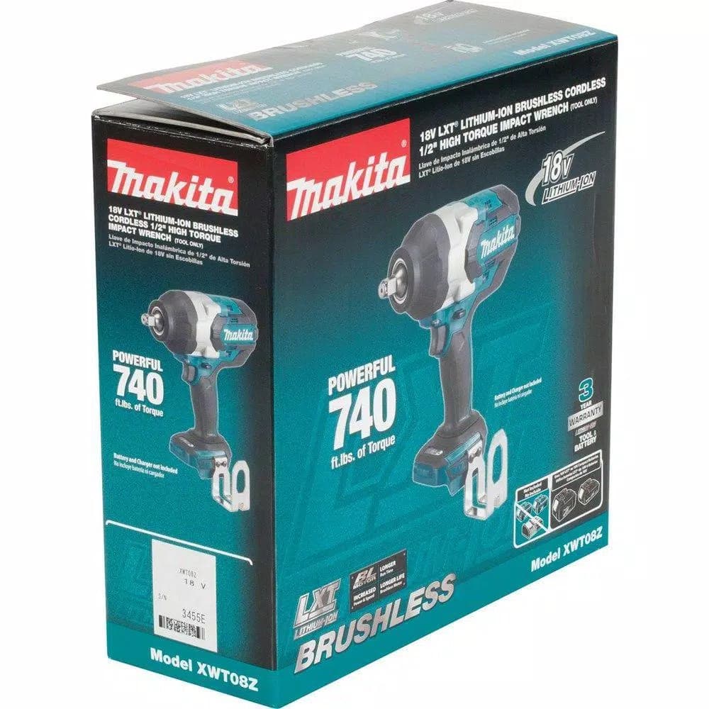 Makita 18V LXT Brushless 1/2 in. High Torque 3-Speed Impact Wrench (Tool-Only)