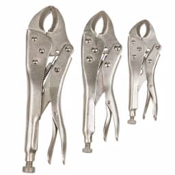 Stalwart 3-Piece Locking Plier Set with Storage Pouch, 10 in. thumbnail 1