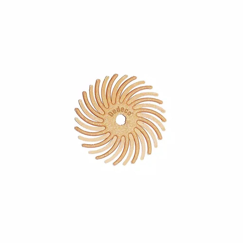 Dedeco Sunburst 5/8 in. Radial Discs, 6 Micron Extra-Fine, 1/8 in. Arbor, 12-Pack