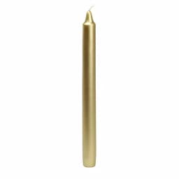 Zest Candle 10 in. Metallic Gold Straight Taper Candles, 12-Set thumbnail 2