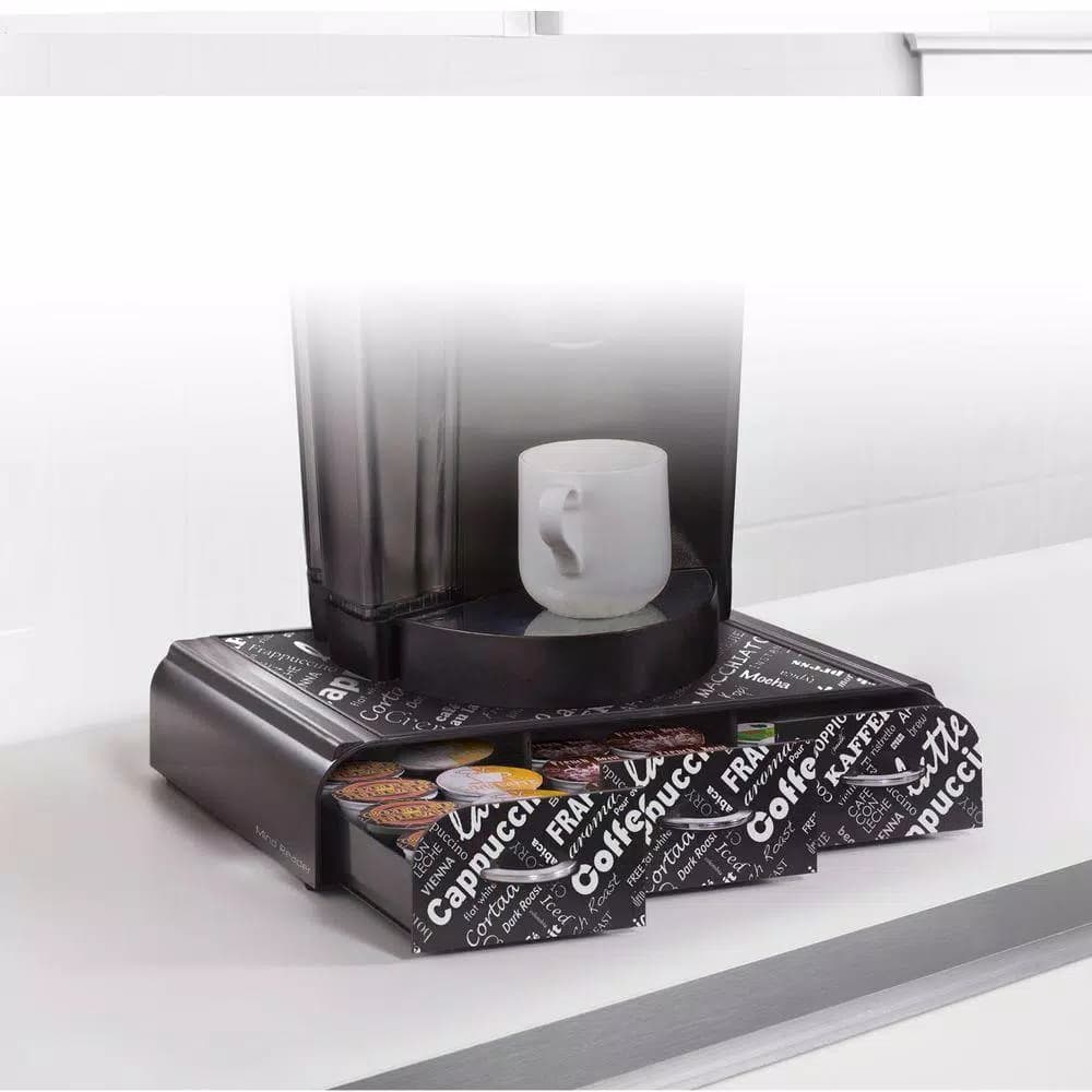 Mind Reader Anchor 36-Capacity Black Coffee Pod Storage Drawer for K-Cup and Single Serve Machines