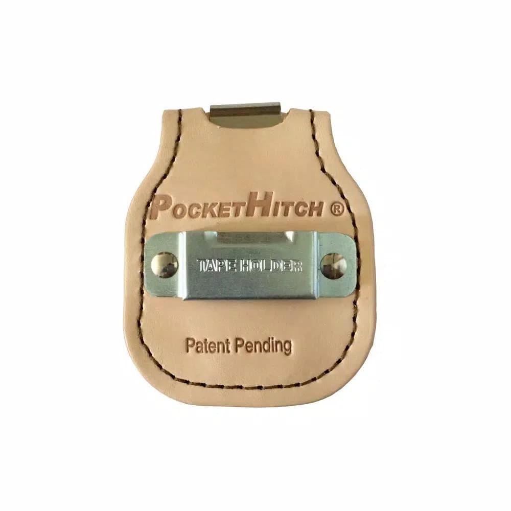 Unbranded Pocket Hitch Leather Measuring Tape Holder with Metal Clip