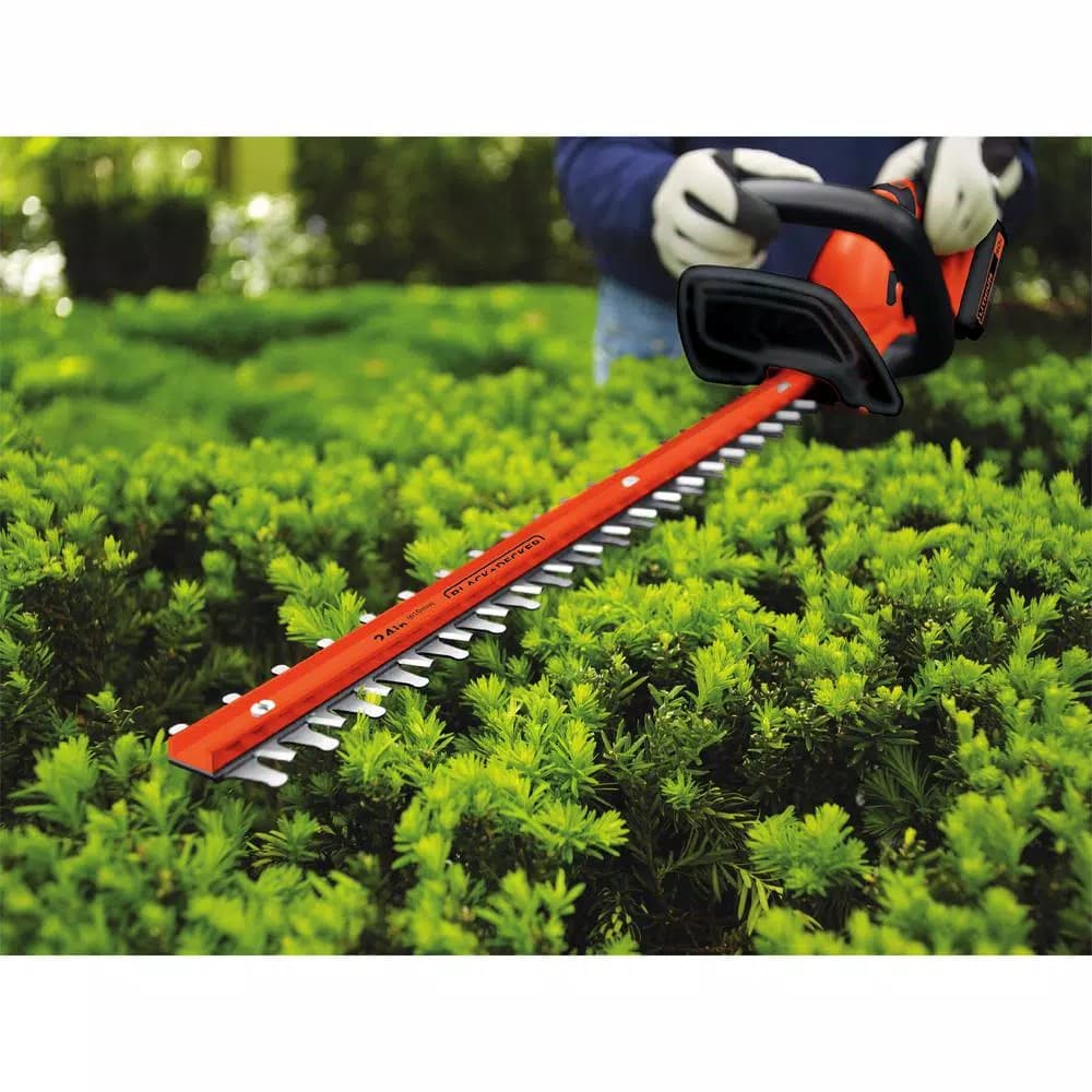 BLACK+DECKER 24 in. 40V MAX Cordless Lithium-Ion Hedge Trimmer with 1.5 Ah Battery and Charger