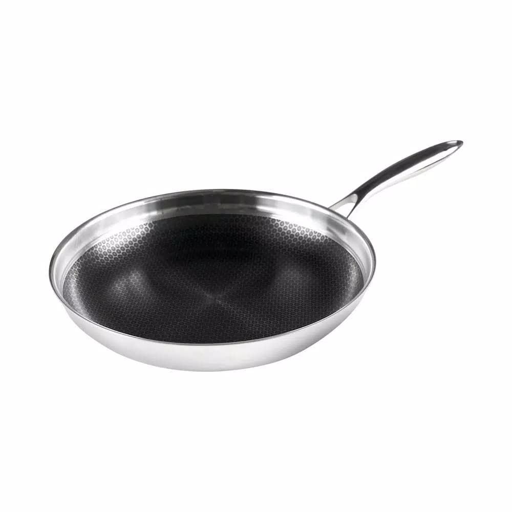 Black Cube 11 in. Stainless Steel Hybrid Nonstick Frying Pan