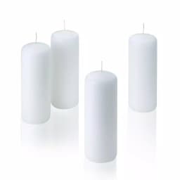 Light In The Dark White Unscented Paraffin Pillar Candles, 2 in. x 6 in. (Set of 4) thumbnail 2
