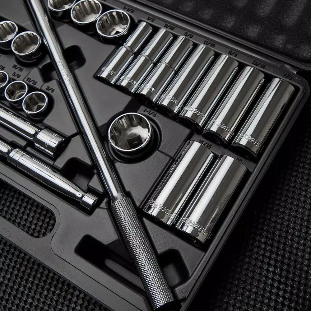 Stanley 26-Piece 1/2 in. Drive SAE Ratchet and Socket Set