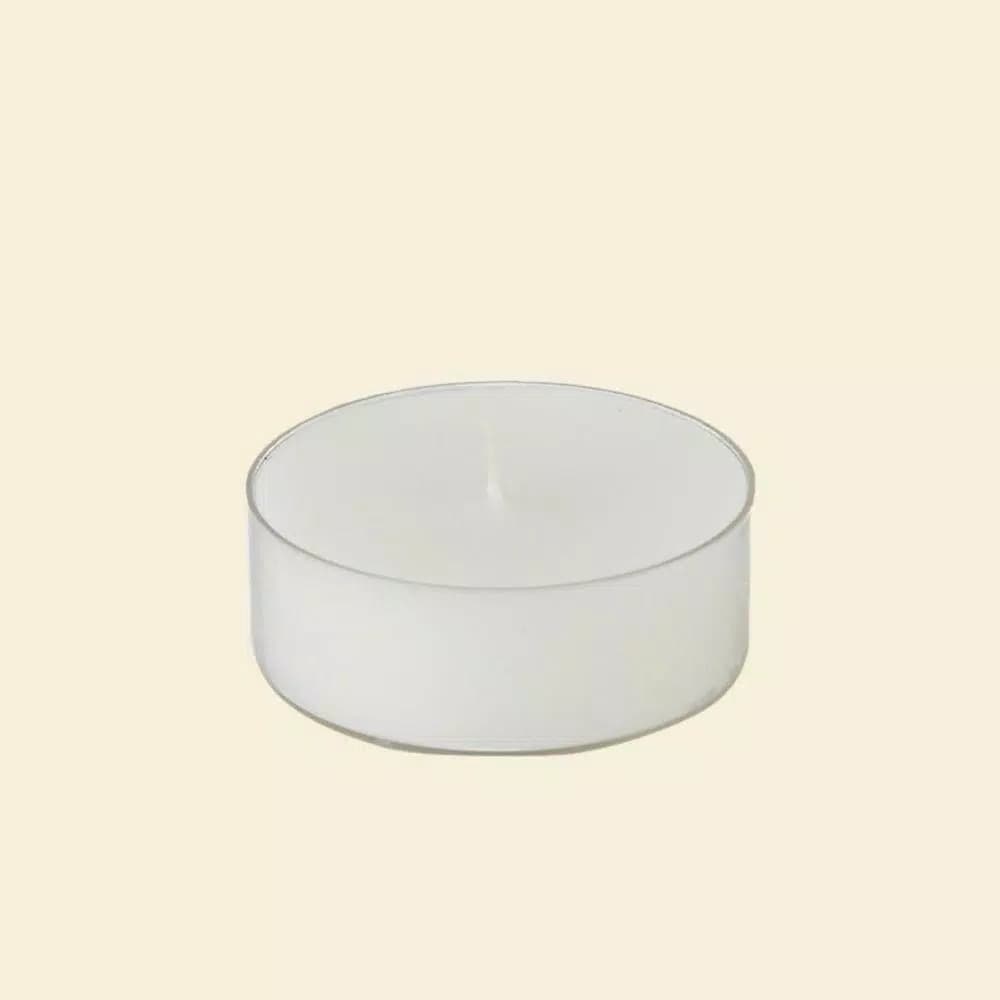 Zest Candle White Mega Oversized Tealight Candles, 2.25 in. Diameter, 10-Hour Burn Time (12-Pack)