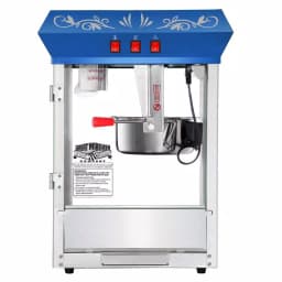 Great Northern Great Norther Foundation 8 oz. Blue Countertop Popcorn Machine with Stainless Steel Kettle thumbnail 7
