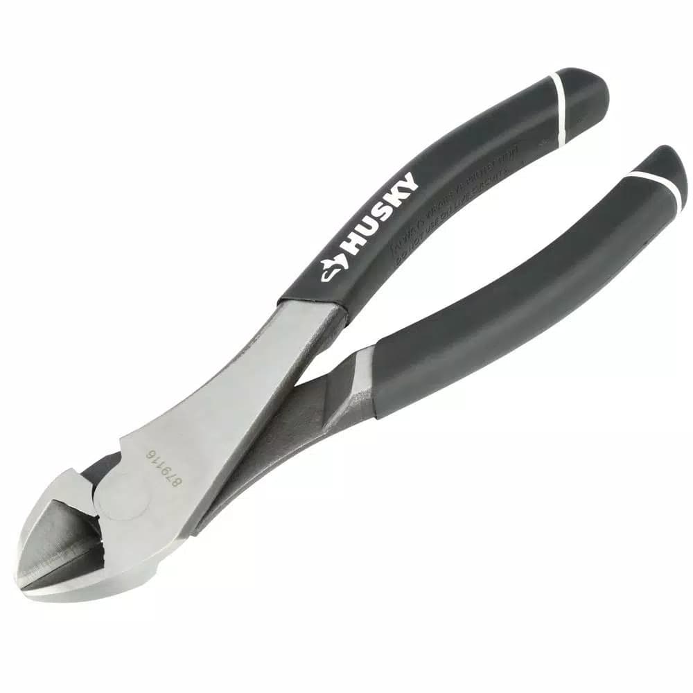 Husky 3-Piece High-Leverage Pliers Set - Diagonal, Long Nose, and Linesman Pliers
