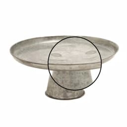 LITTON LANE 16 in. x 7 in. Farmhouse Galvanized Iron Cupcake Stand with Distressed Gray Finish thumbnail 3