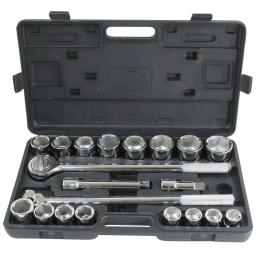 PRO-SERIES 21-Piece 3/4 in. Drive Socket Set with Reversible Ratchet and Blow Molded Case thumbnail 1