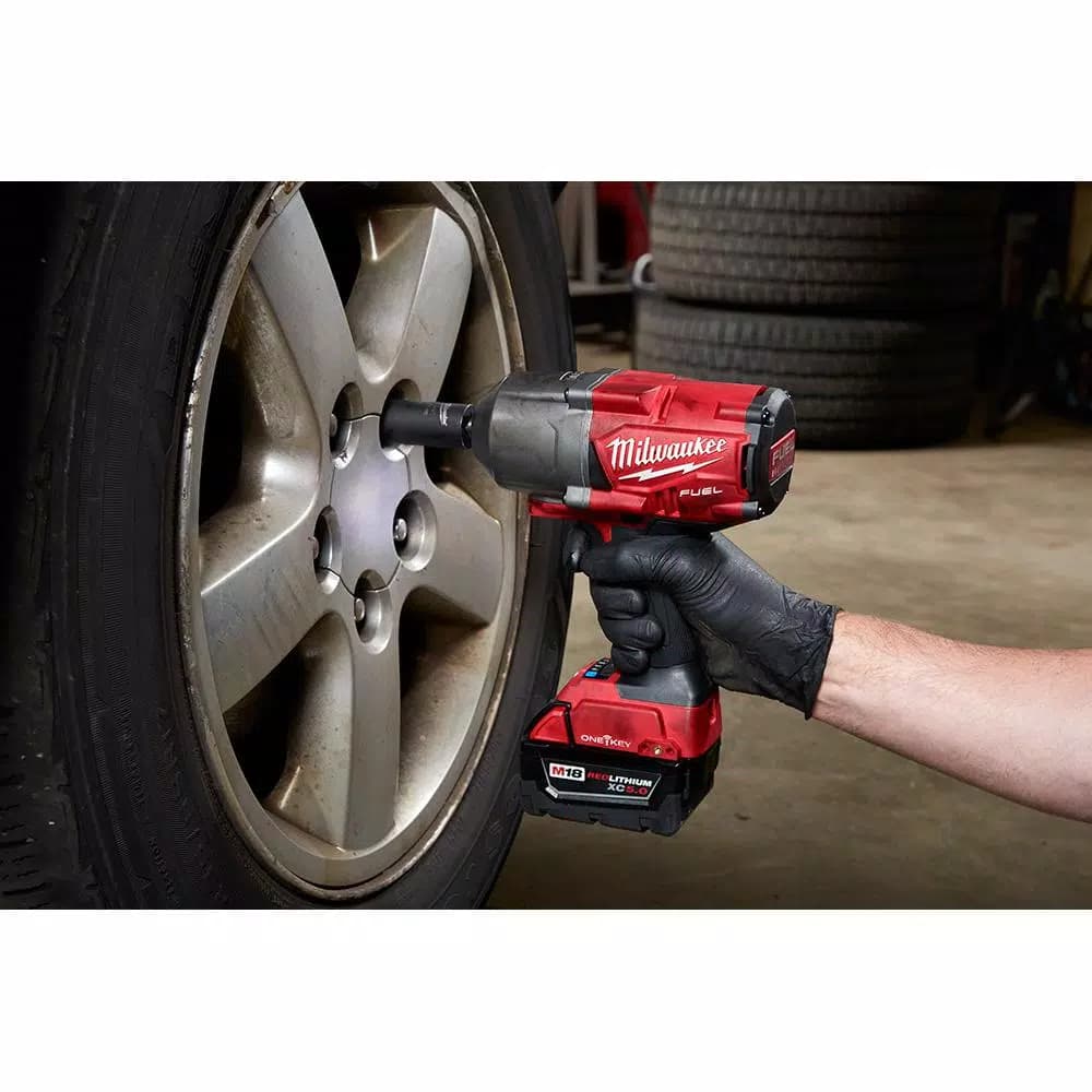 Milwaukee M18 FUEL ONE-KEY 1/2 in. High Torque Impact Wrench Kit with (2) 5.0 Ah Batteries