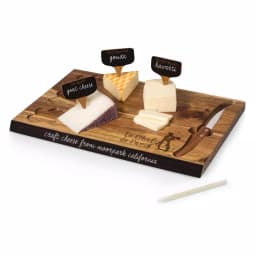 TOSCANA Ratatouille Delio 15 in. Acacia Wood Cheese Board and Tools Set thumbnail 2