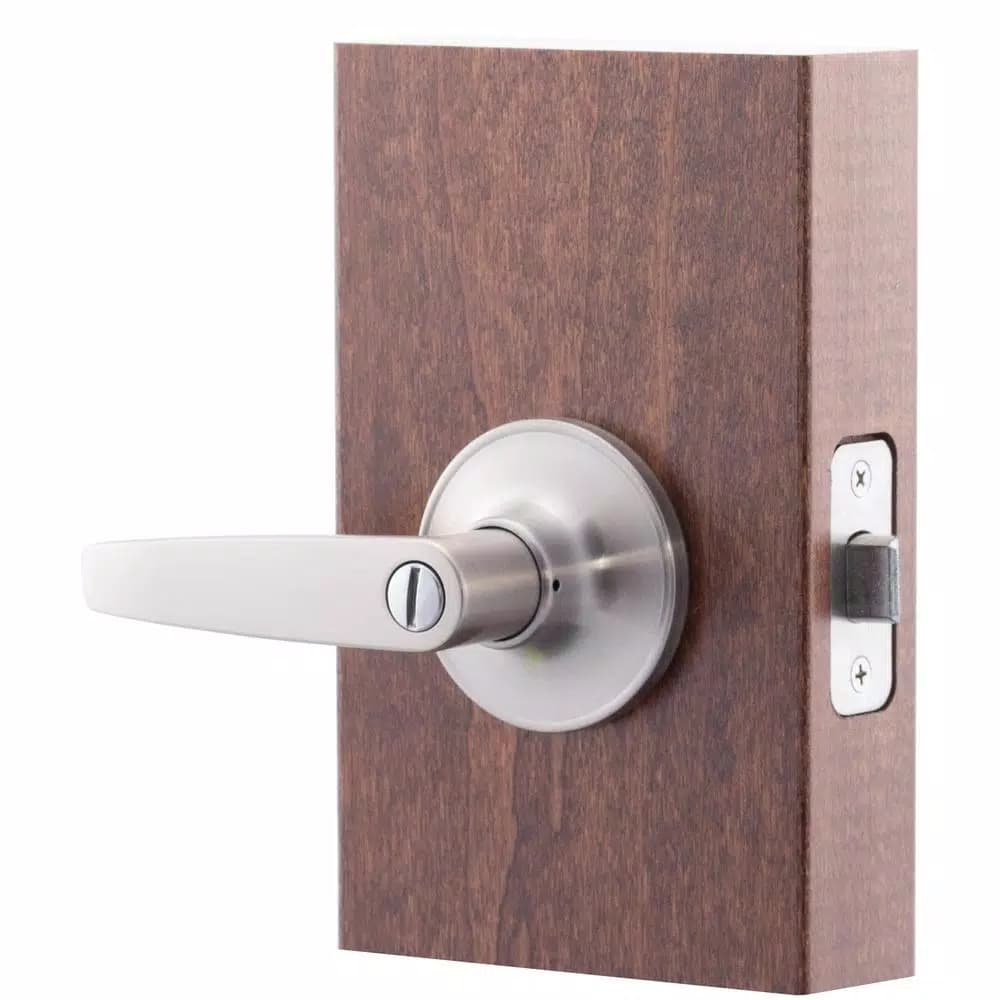 Copper Creek Daley Satin Stainless Steel Privacy Bed and Bath Door Lever, ANSI Grade 3