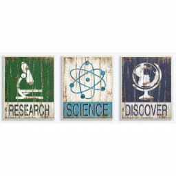 Stupell Industries Research Science Discover Wood Wall Art, 10 in. x 15 in. thumbnail 1