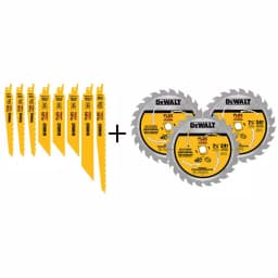 DEWALT FLEXVOLT Reciprocating Saw and 7-1/4 in. Circular Saw Blade Set, 11-Pack thumbnail 1